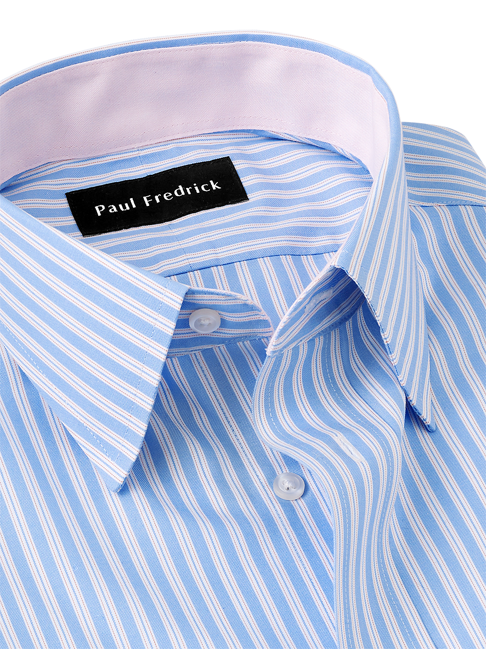 Alternate Image of Non-iron Cotton Stripe Dress Shirt With Contrast Trim-2