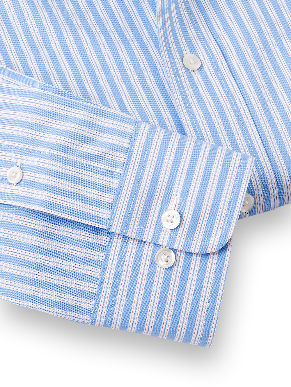 Alternate Image of Non-iron Cotton Stripe Dress Shirt With Contrast Trim-3