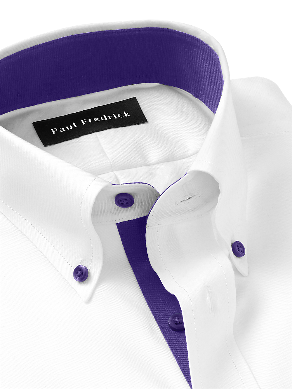 Alternate Image of Comfort Stretch Non-iron Solid Dress Shirt With Contrast Trim-6