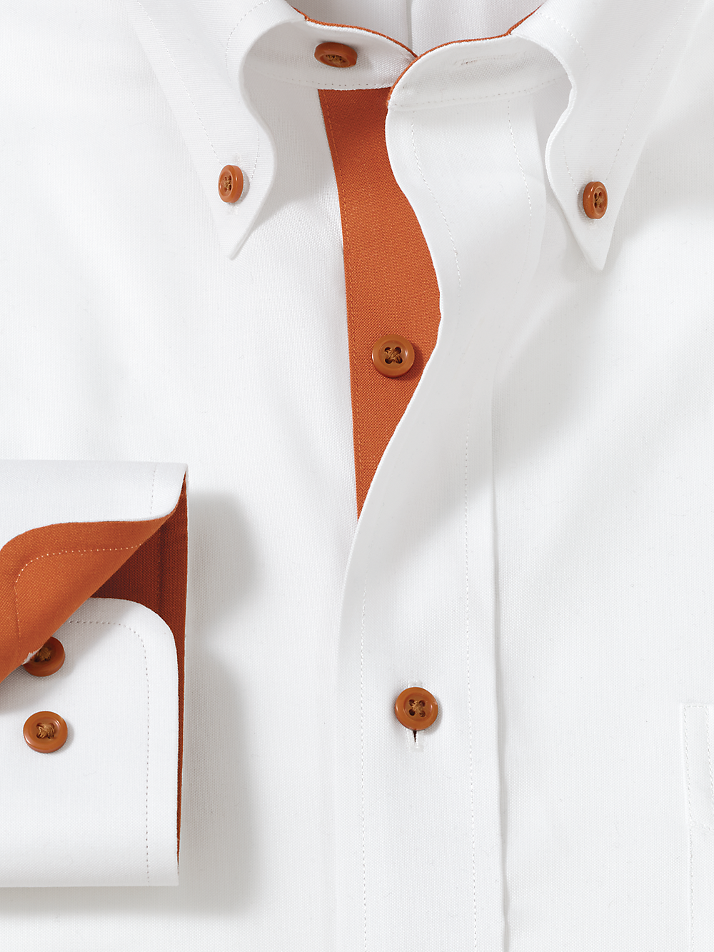 Alternate Image of Comfort Stretch Non-iron Solid Dress Shirt With Contrast Trim-5