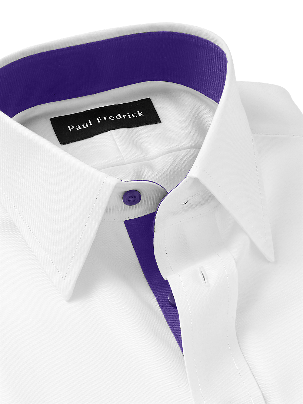 Alternate Image of Comfort Stretch Non-iron Solid Dress Shirt With Contrast Trim-6