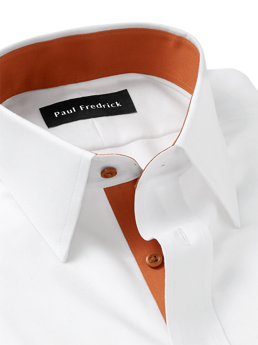 Alternate Image of Comfort Stretch Non-iron Solid Dress Shirt With Contrast Trim-6