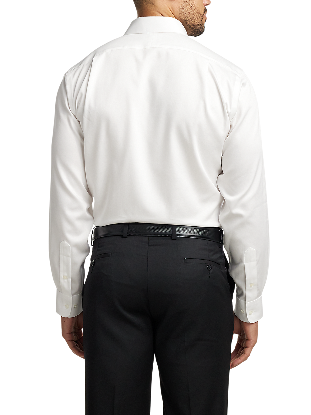 Alternate Image of Non-iron Cotton Solid Dress Shirt With Contrast Trim-4