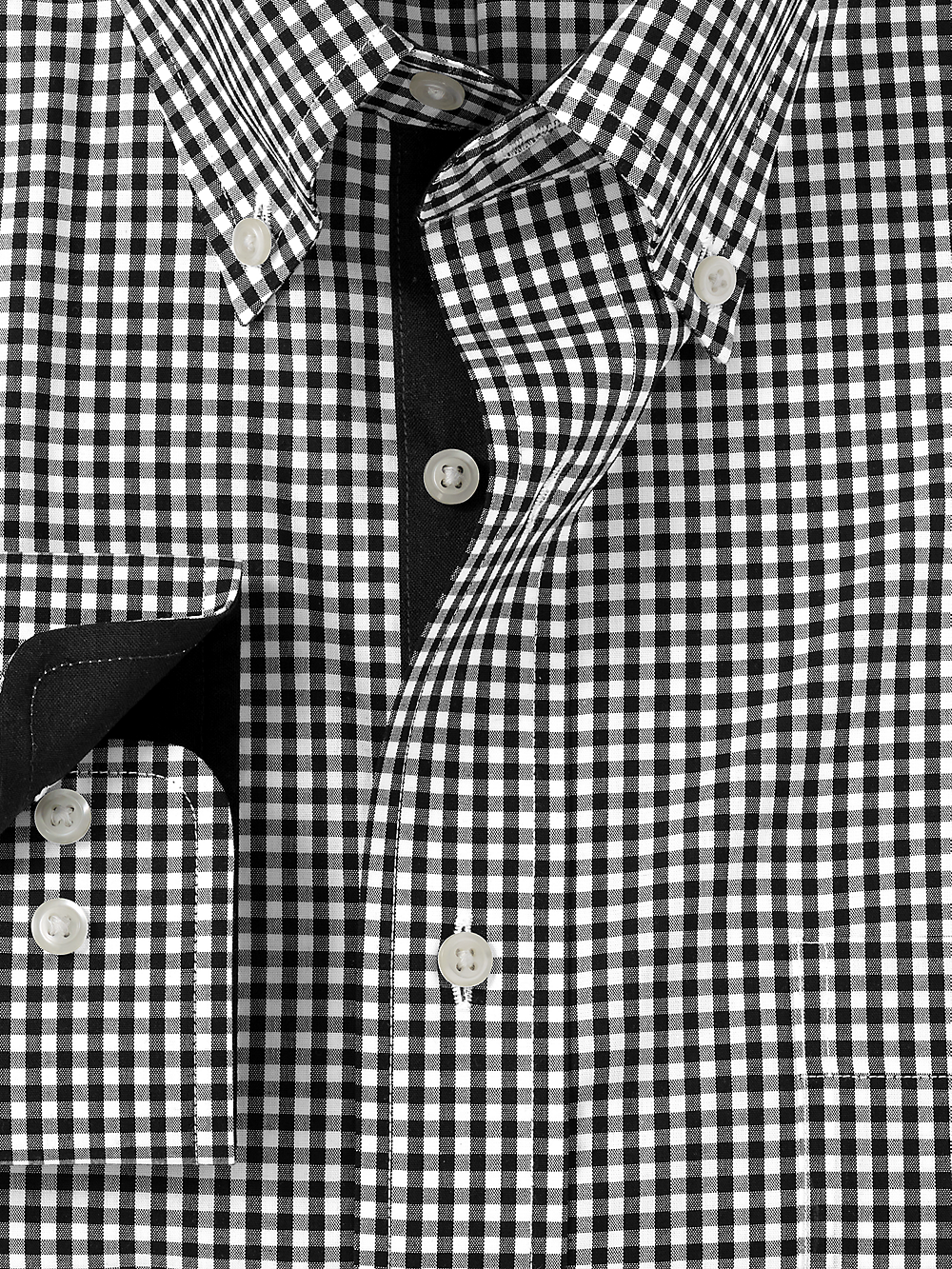 Alternate Image of Non-iron Cotton Check Dress Shirt With Contrast Trim-5