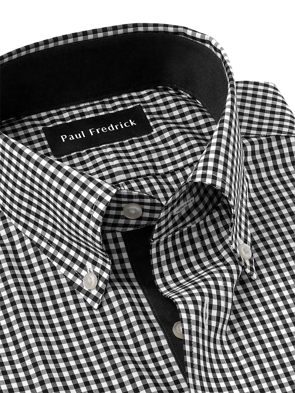 Alternate Image of Non-iron Cotton Check Dress Shirt With Contrast Trim-6