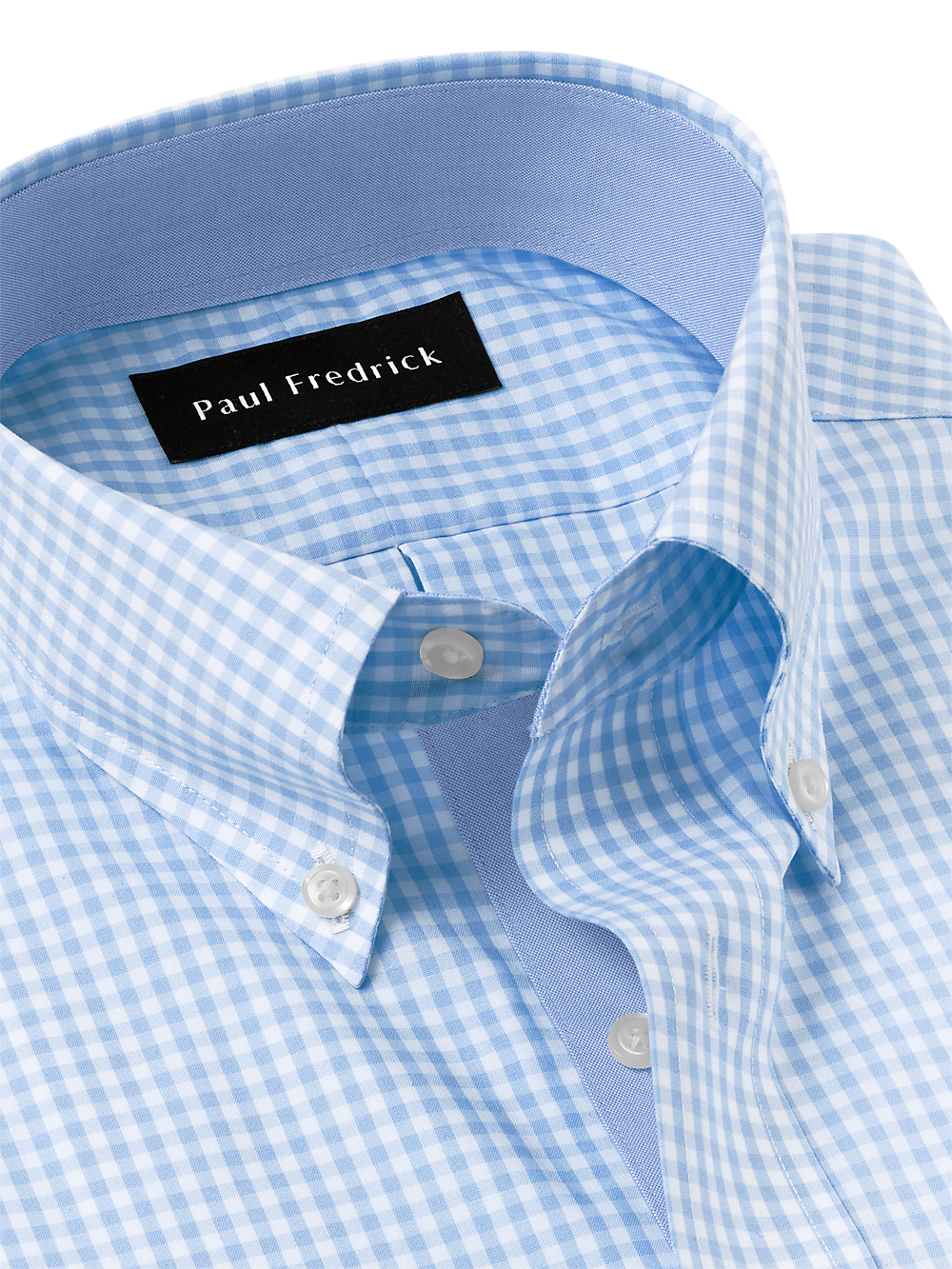 Alternate Image of Non-iron Cotton Check Dress Shirt With Contrast Trim-6