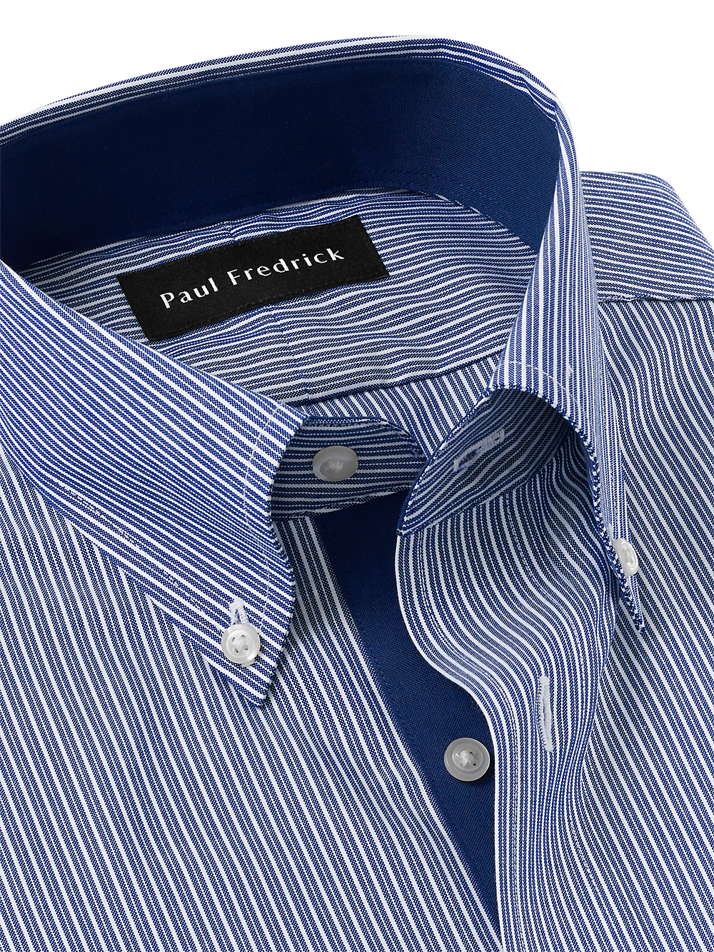 Alternate Image of Non-iron Cotton Stripe Dress Shirt With Contrast Trim-6