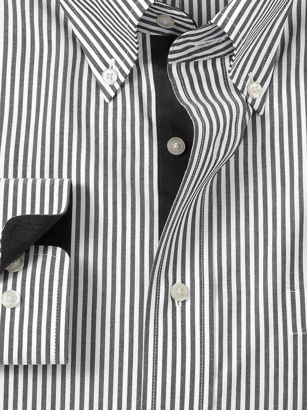 Alternate Image of Non-iron Cotton Stripe Dress Shirt With Contrast Trim-5