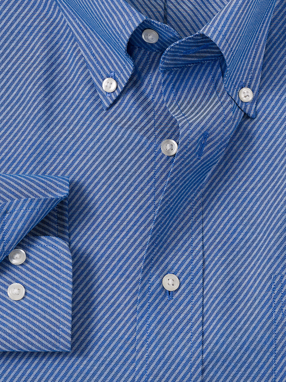 Alternate Image of Non-iron Cotton Diagonal Stripe Dress Shirt-5