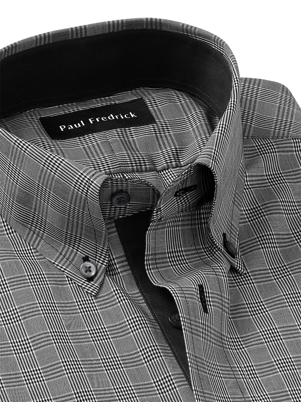 Alternate Image of Non-iron Cotton Plaid Dress Shirt With Contrast Trim-6