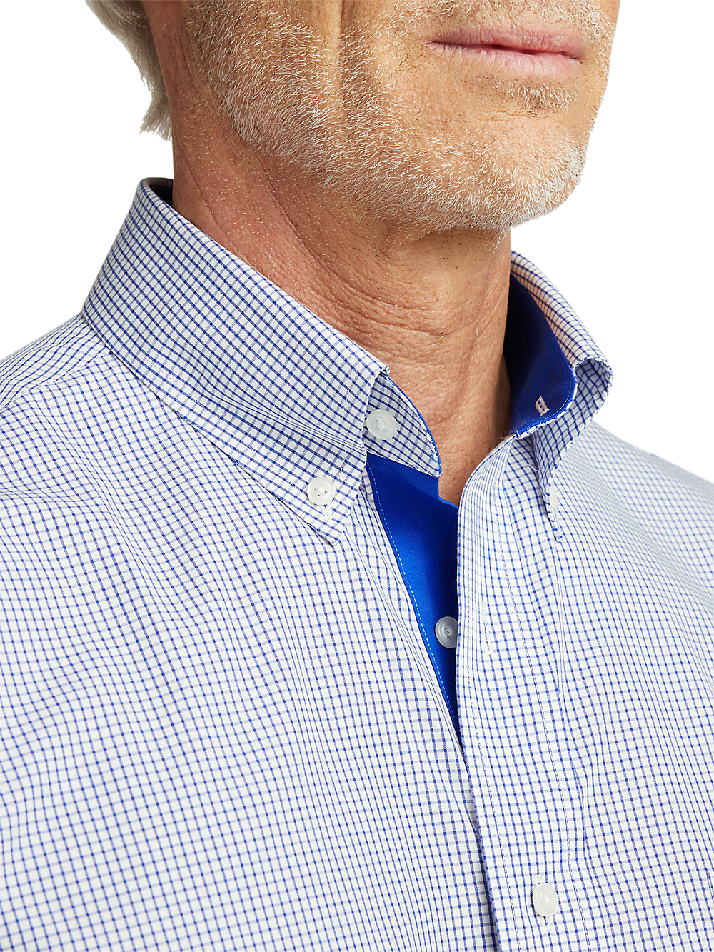 Alternate Image of Non-iron Cotton Check Dress Shirt With Contrast Trim-2