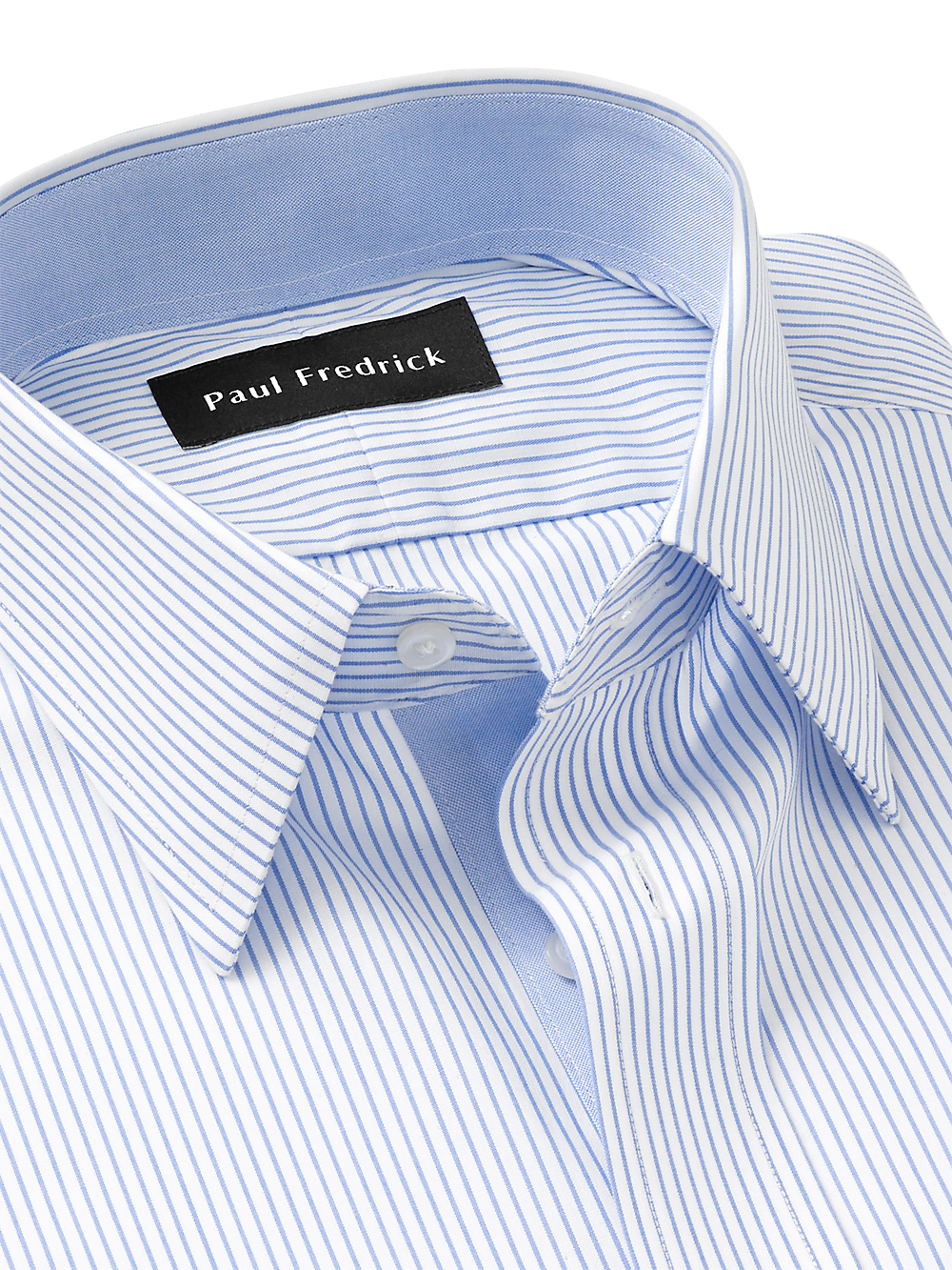 Alternate Image of Non-iron Cotton Stripe Dress Shirt With Contrast Trim-6