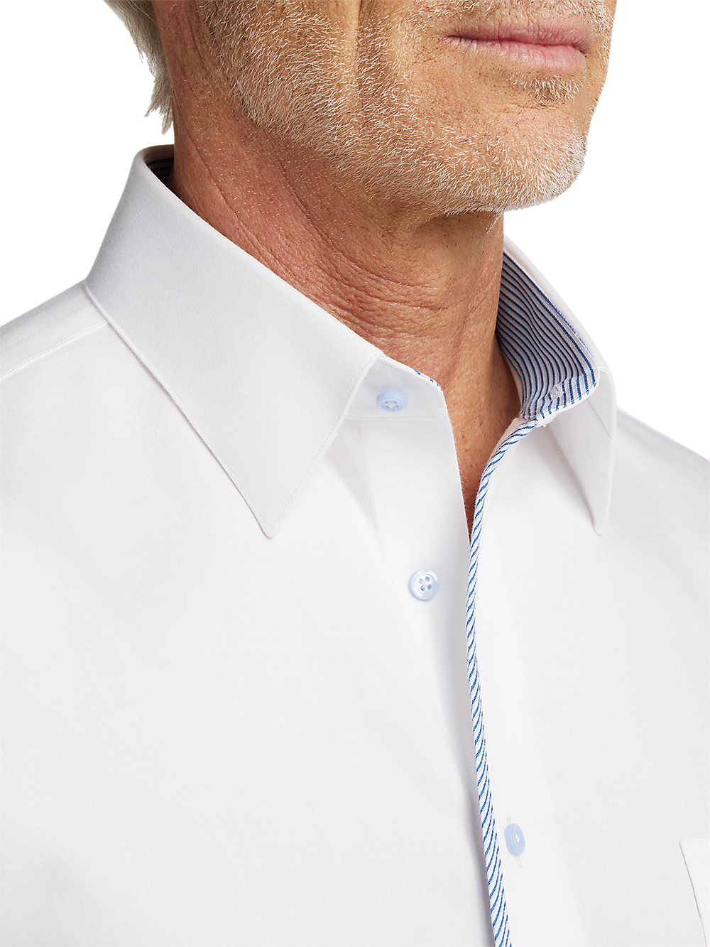 Alternate Image of Non-iron Cotton Solid Dress Shirt With Contrast Trim-2