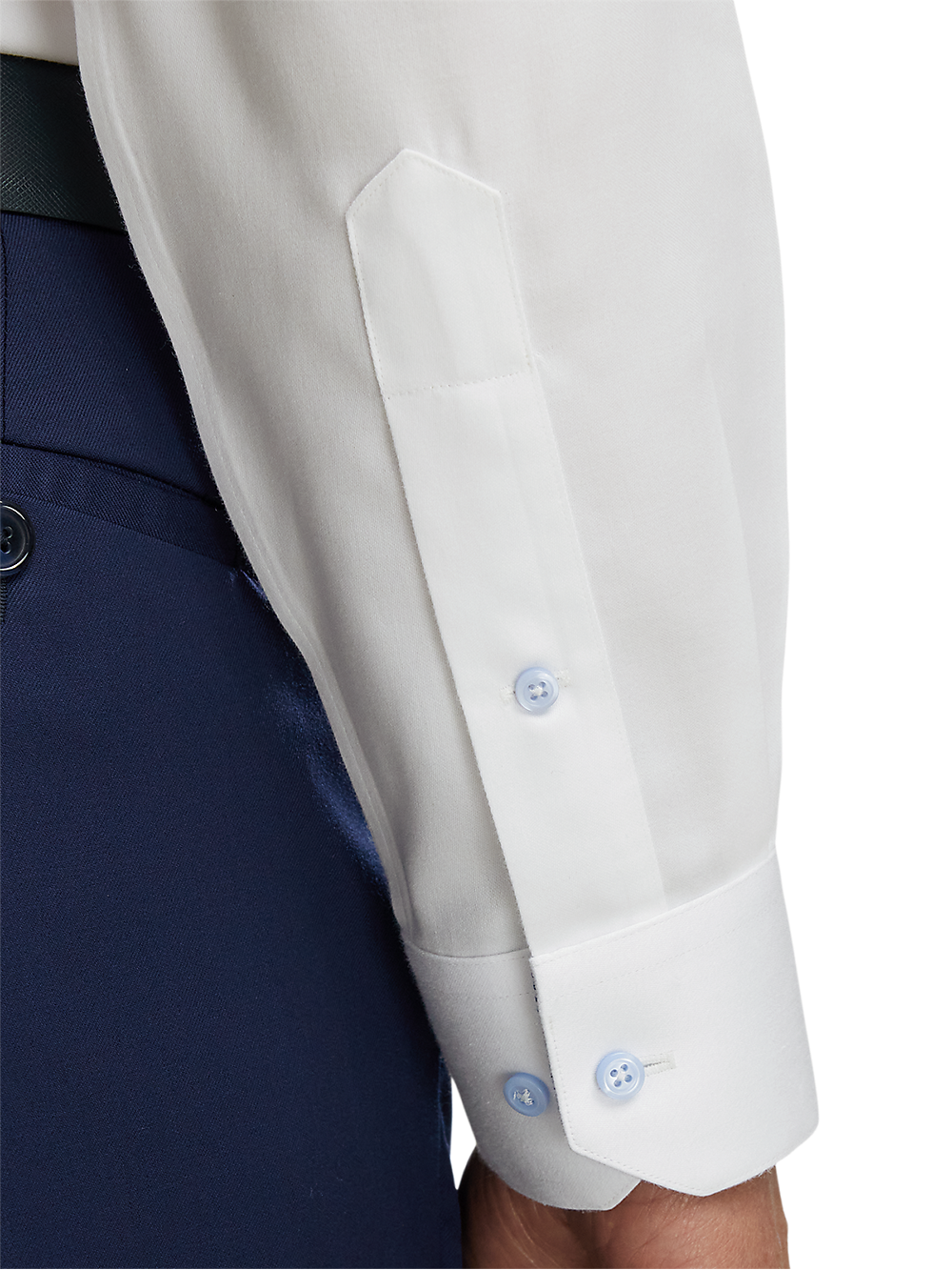 Alternate Image of Non-iron Cotton Solid Dress Shirt With Contrast Trim-3