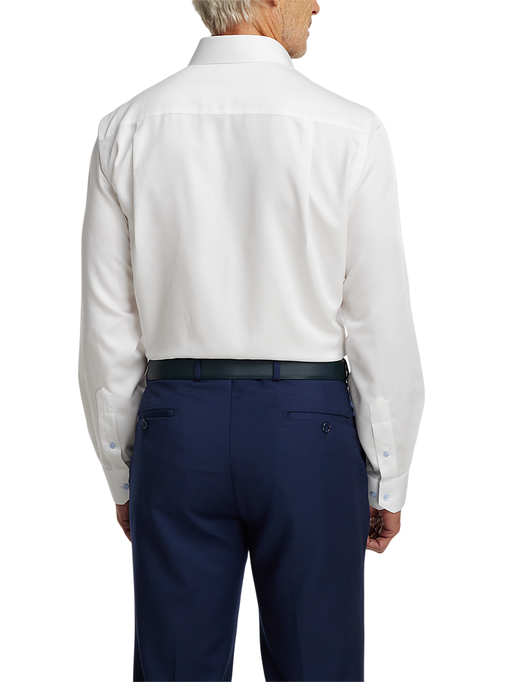 Alternate Image of Non-iron Cotton Solid Dress Shirt With Contrast Trim-4