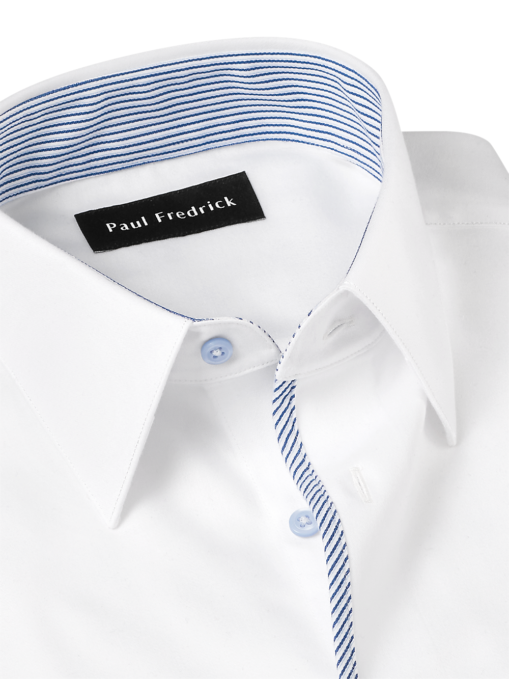 Alternate Image of Non-iron Cotton Solid Dress Shirt With Contrast Trim-6