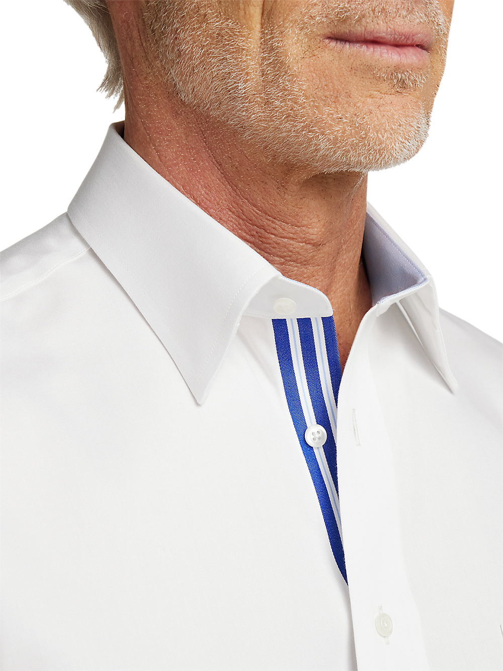 Alternate Image of Non-iron Cotton Solid Dress Shirt With Contrast Trim-2