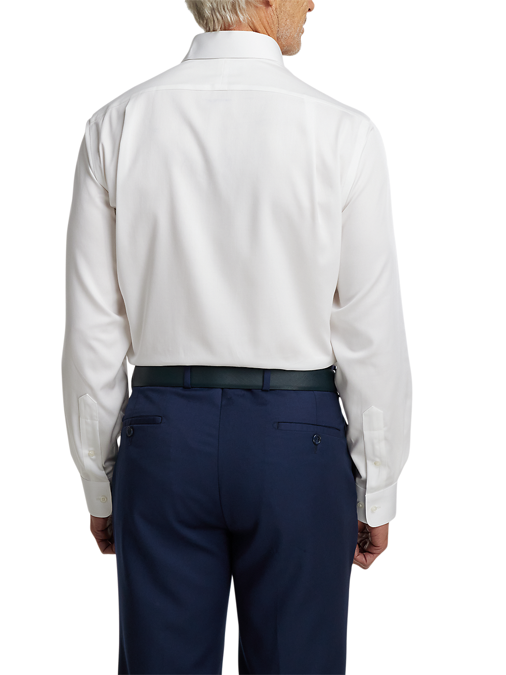 Alternate Image of Non-iron Cotton Solid Dress Shirt With Contrast Trim-4