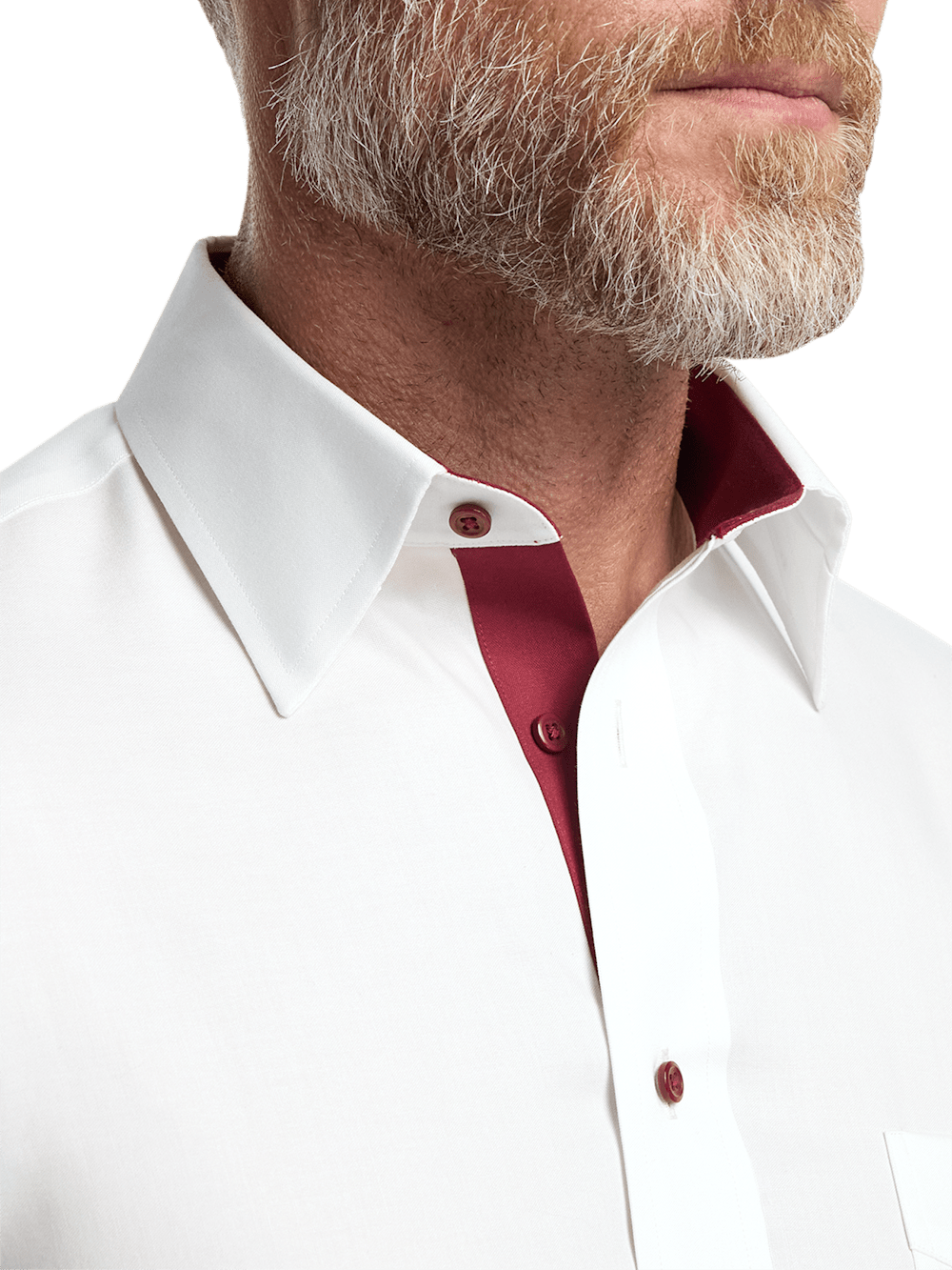 Alternate Image of Comfort Stretch Non-iron Solid Dress Shirt With Contrast Trim-2