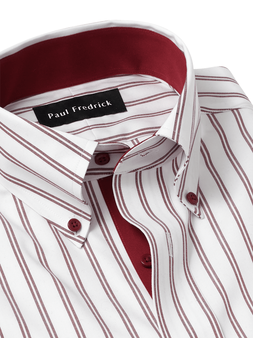 Alternate Image of Comfort Stretch Non-iron Stripe Dress Shirt With Contrast Trim-6