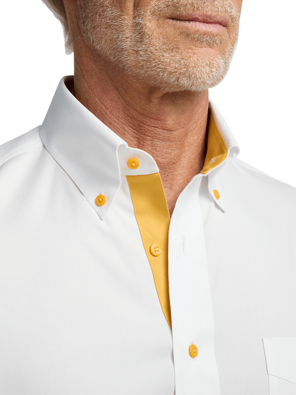 Alternate Image of Comfort Stretch Non-iron Solid Dress Shirt With Contrast Trim-2