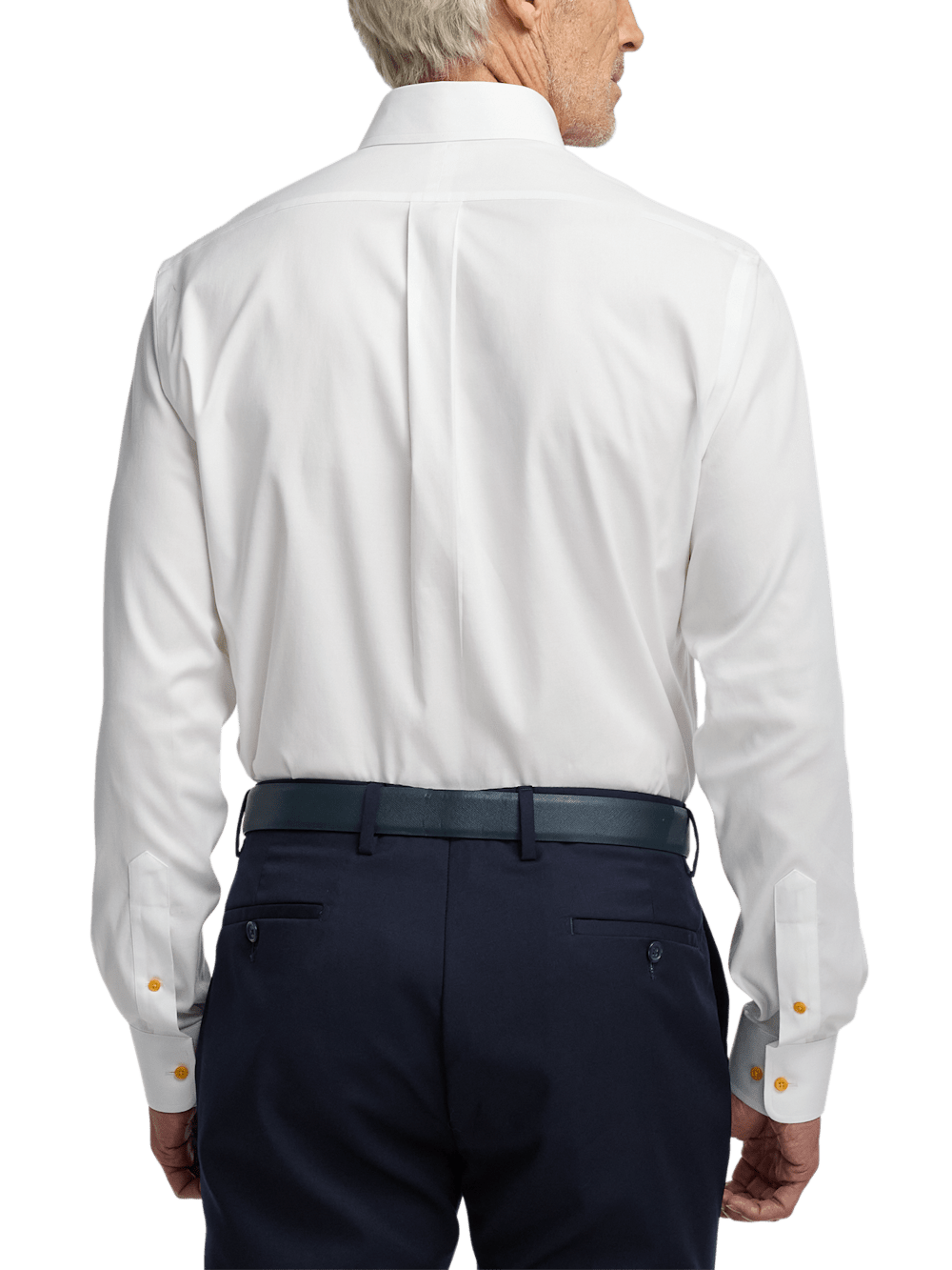 Alternate Image of Comfort Stretch Non-iron Solid Dress Shirt With Contrast Trim-4