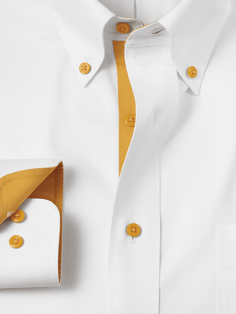 Alternate Image of Comfort Stretch Non-iron Solid Dress Shirt With Contrast Trim-5