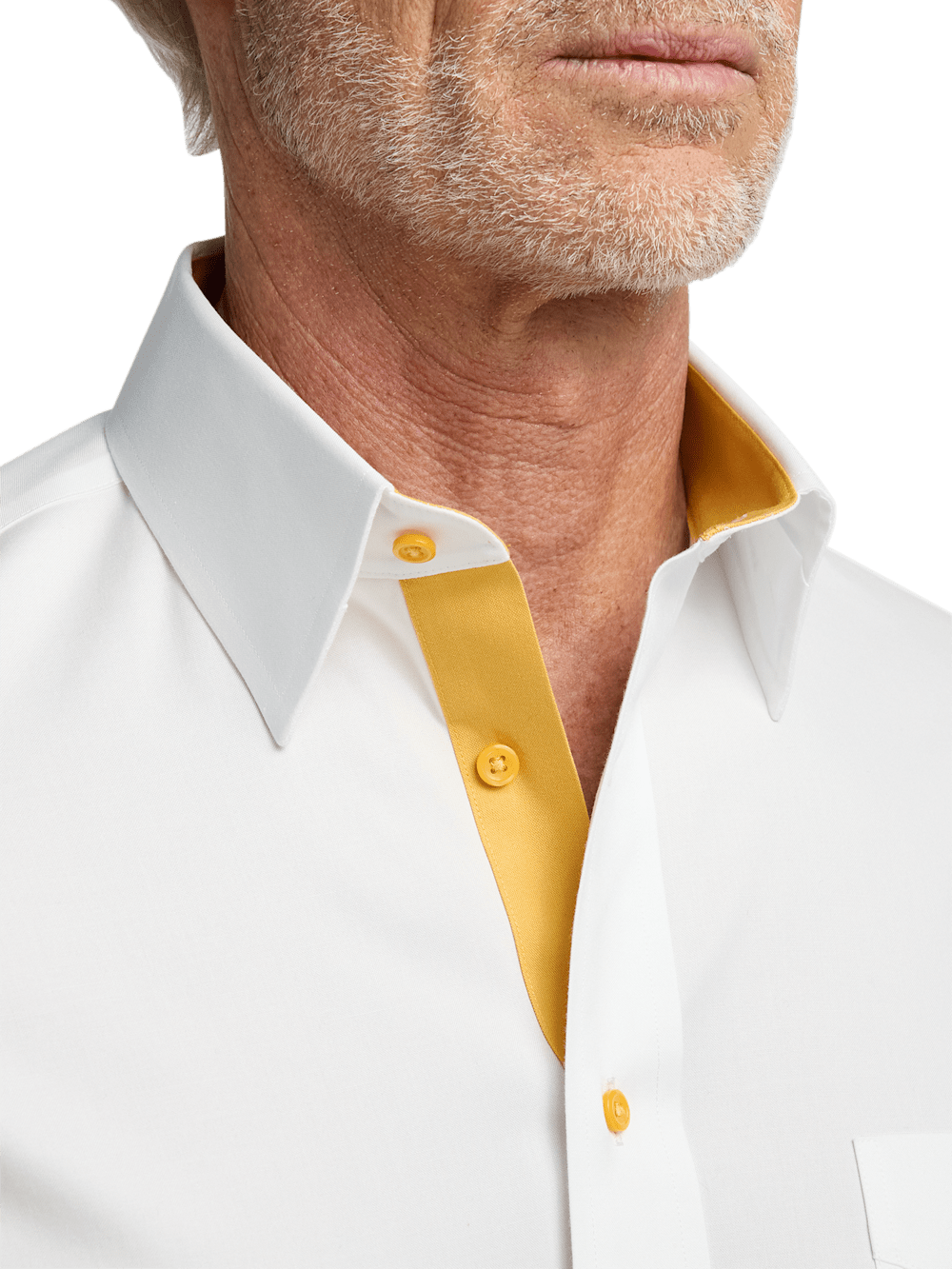 Alternate Image of Comfort Stretch Non-iron Solid Dress Shirt With Contrast Trim-2