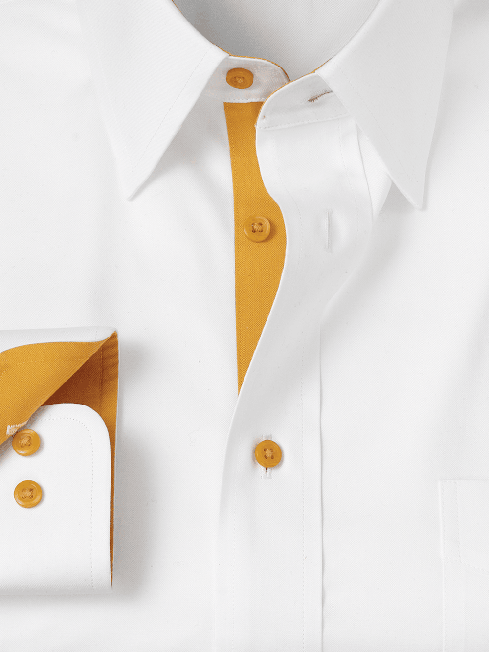 Alternate Image of Comfort Stretch Non-iron Solid Dress Shirt With Contrast Trim-5