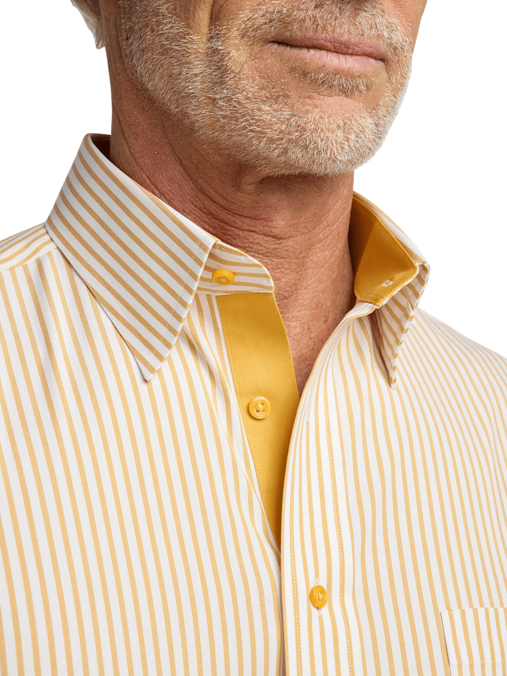 Alternate Image of Comfort Stretch Non-iron Stripe Dress Shirt With Contrast Trim-2