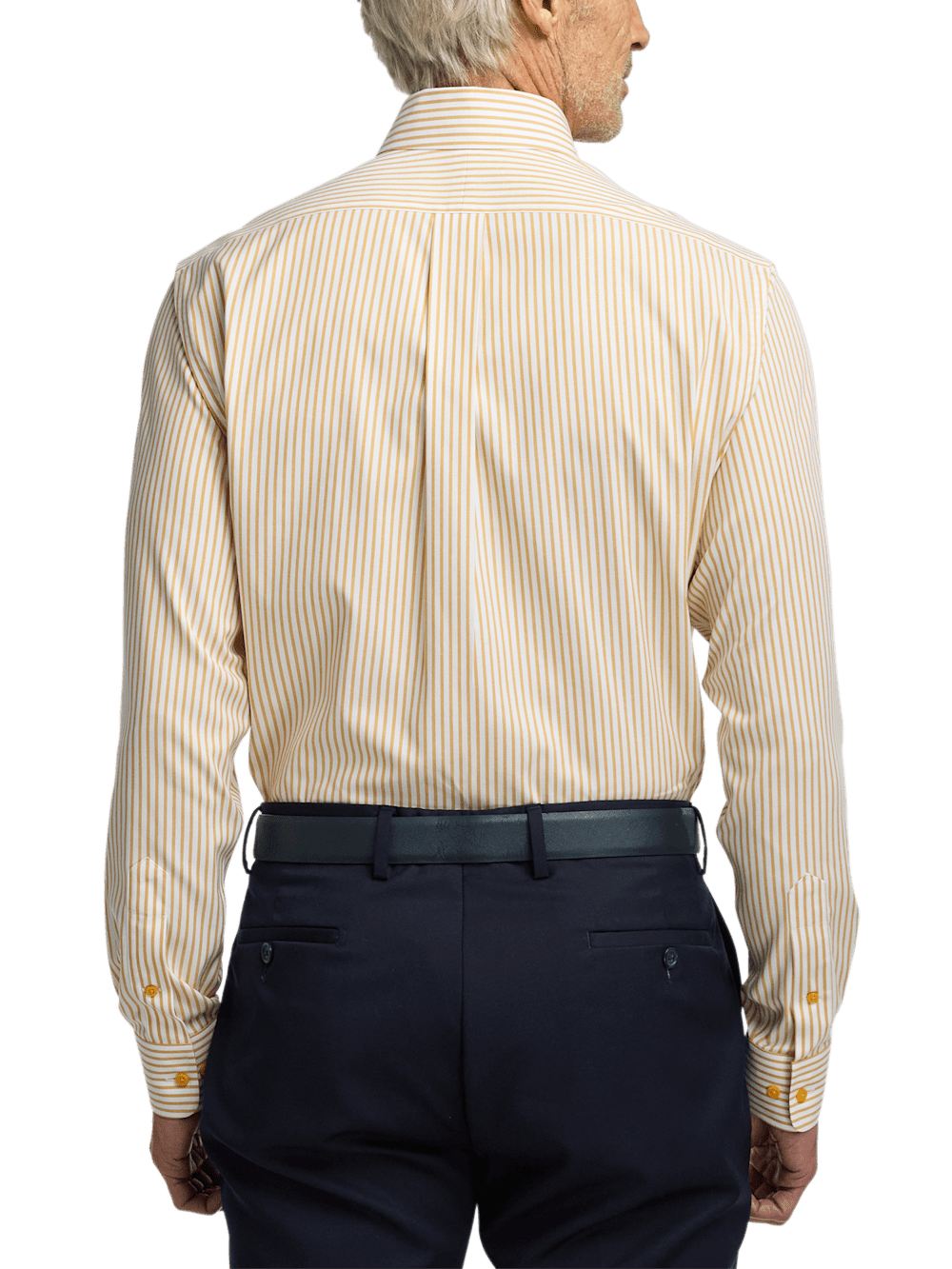 Alternate Image of Comfort Stretch Non-iron Stripe Dress Shirt With Contrast Trim-4