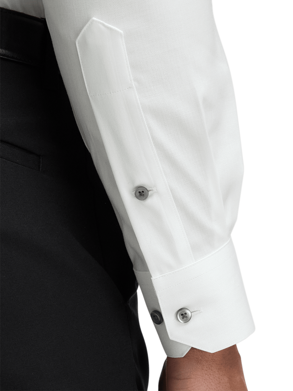 Alternate Image of Comfort Stretch Non-iron Herringbone Dress Shirt-3