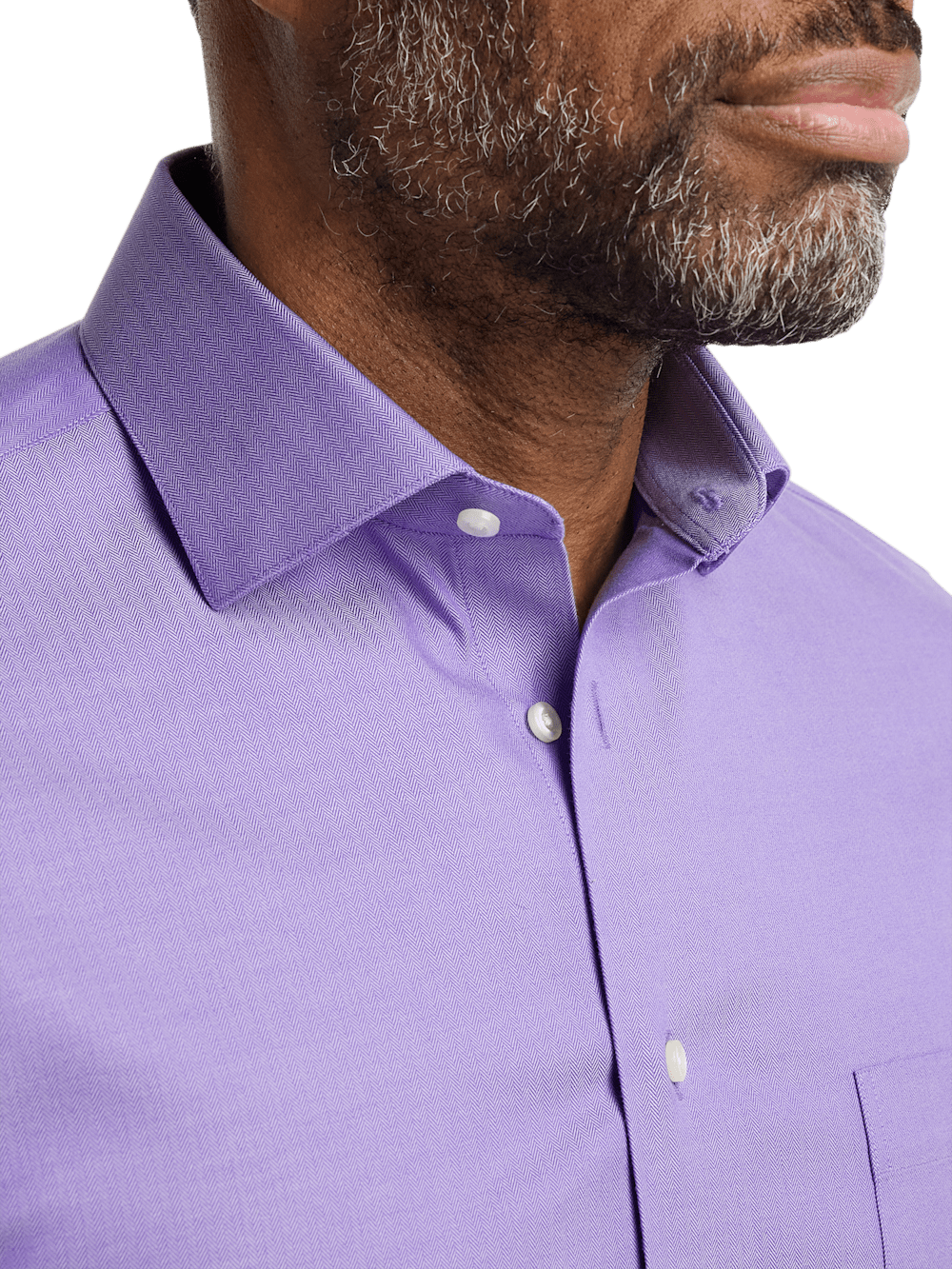 Alternate Image of Comfort Stretch Non-iron Herringbone Dress Shirt-2