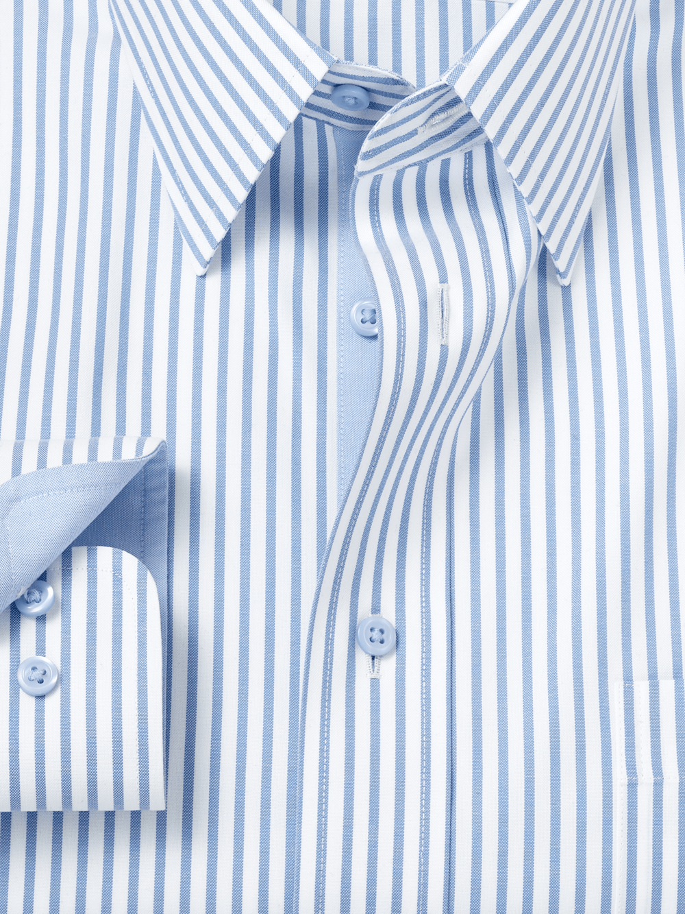 Alternate Image of Comfort Stretch Non-iron Stripe Dress Shirt With Contrast Trim-5