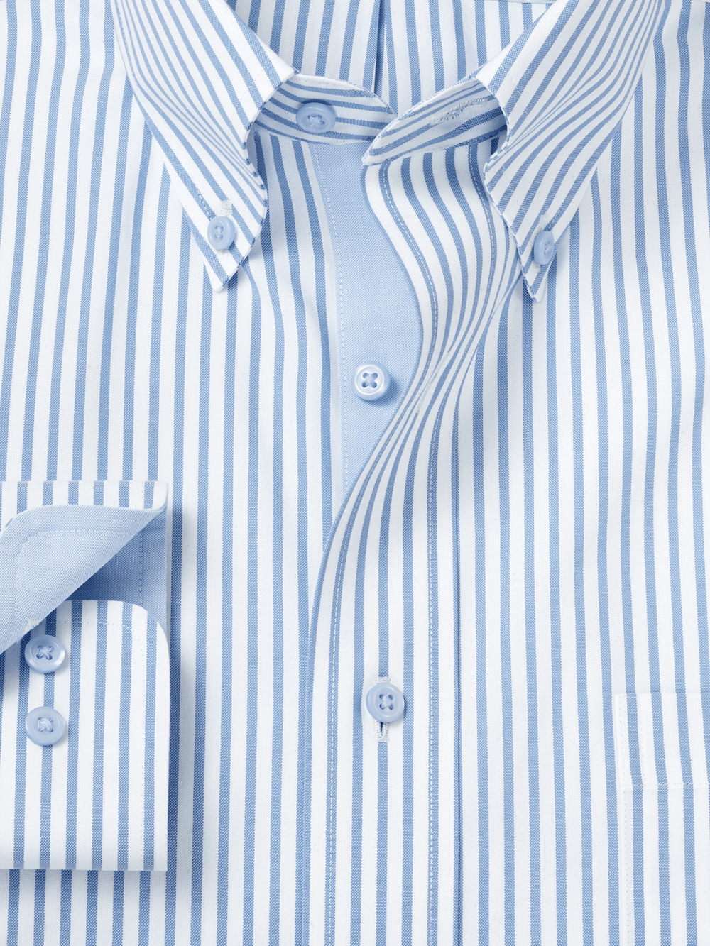 Alternate Image of Comfort Stretch Non-iron Stripe Dress Shirt With Contrast Trim-5