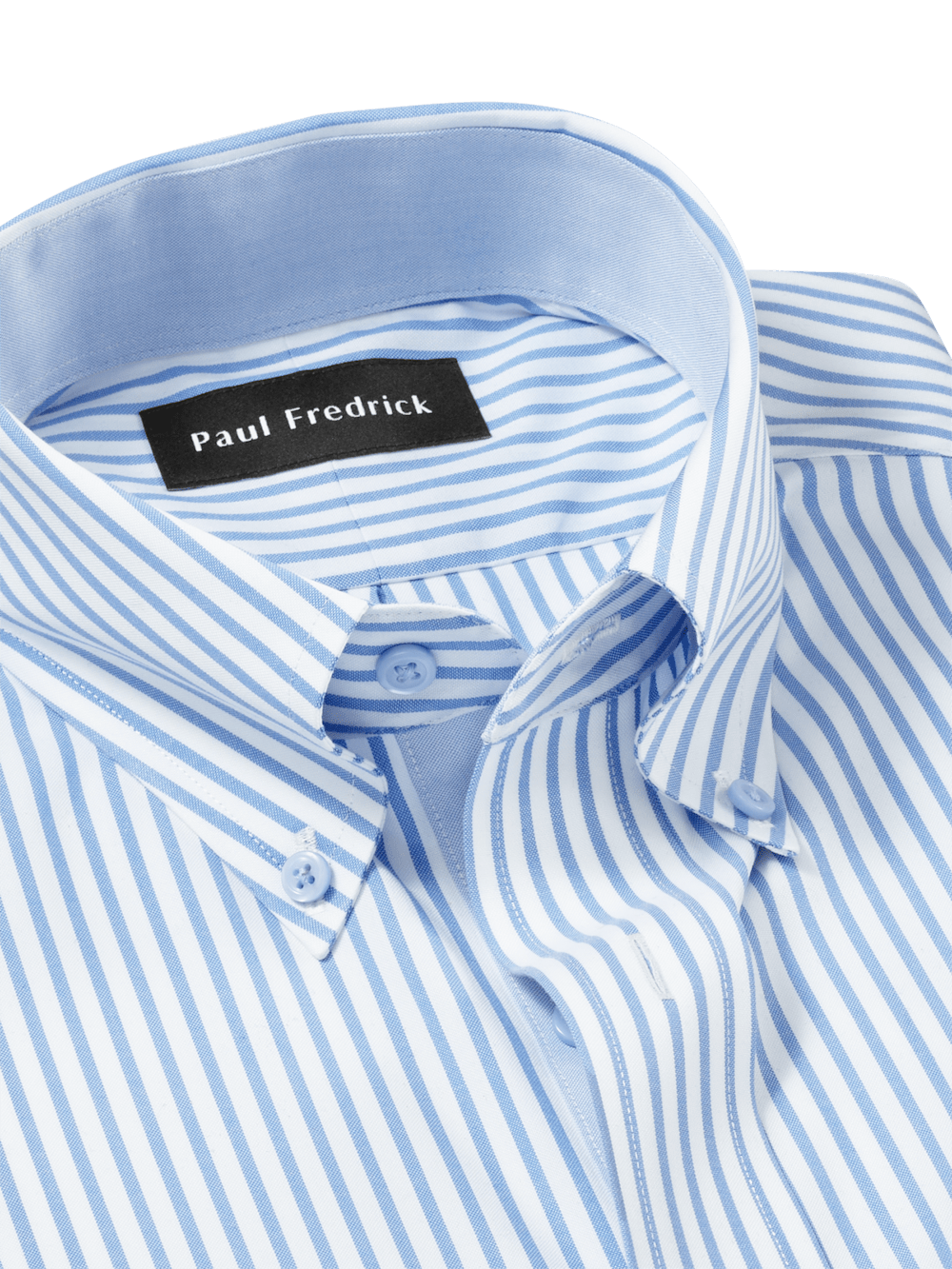 Alternate Image of Comfort Stretch Non-iron Stripe Dress Shirt With Contrast Trim-6