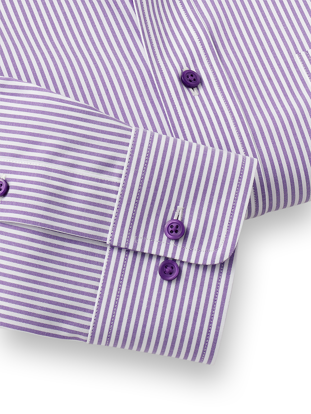 Alternate Image of Comfort Stretch Non-iron Stripe Dress Shirt With Contrast Trim-4