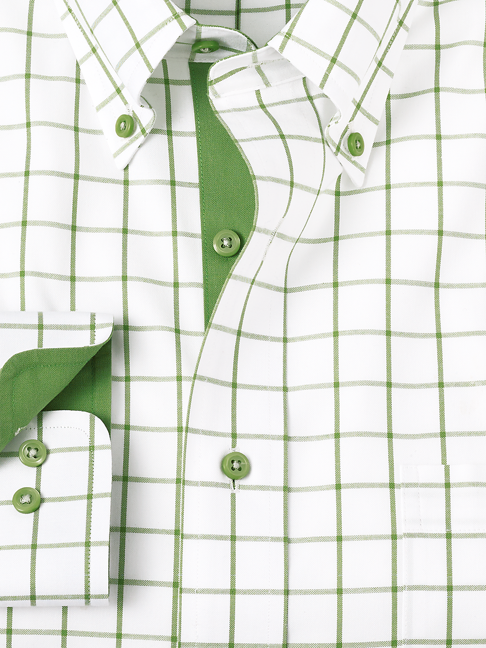 Alternate Image of Comfort Stretch Non-iron Check Dress Shirt With Contrast Trim-2