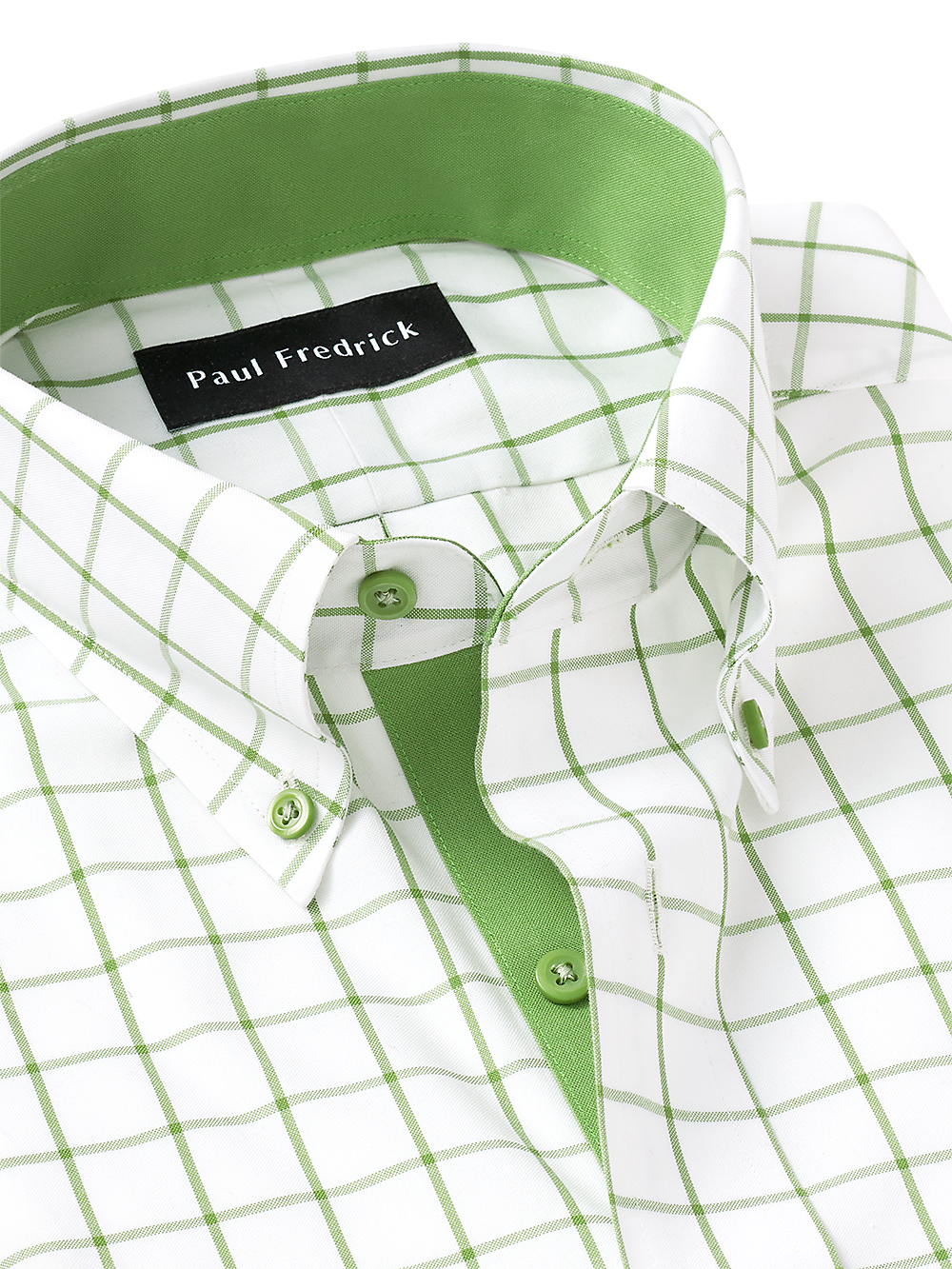 Alternate Image of Comfort Stretch Non-iron Check Dress Shirt With Contrast Trim-3