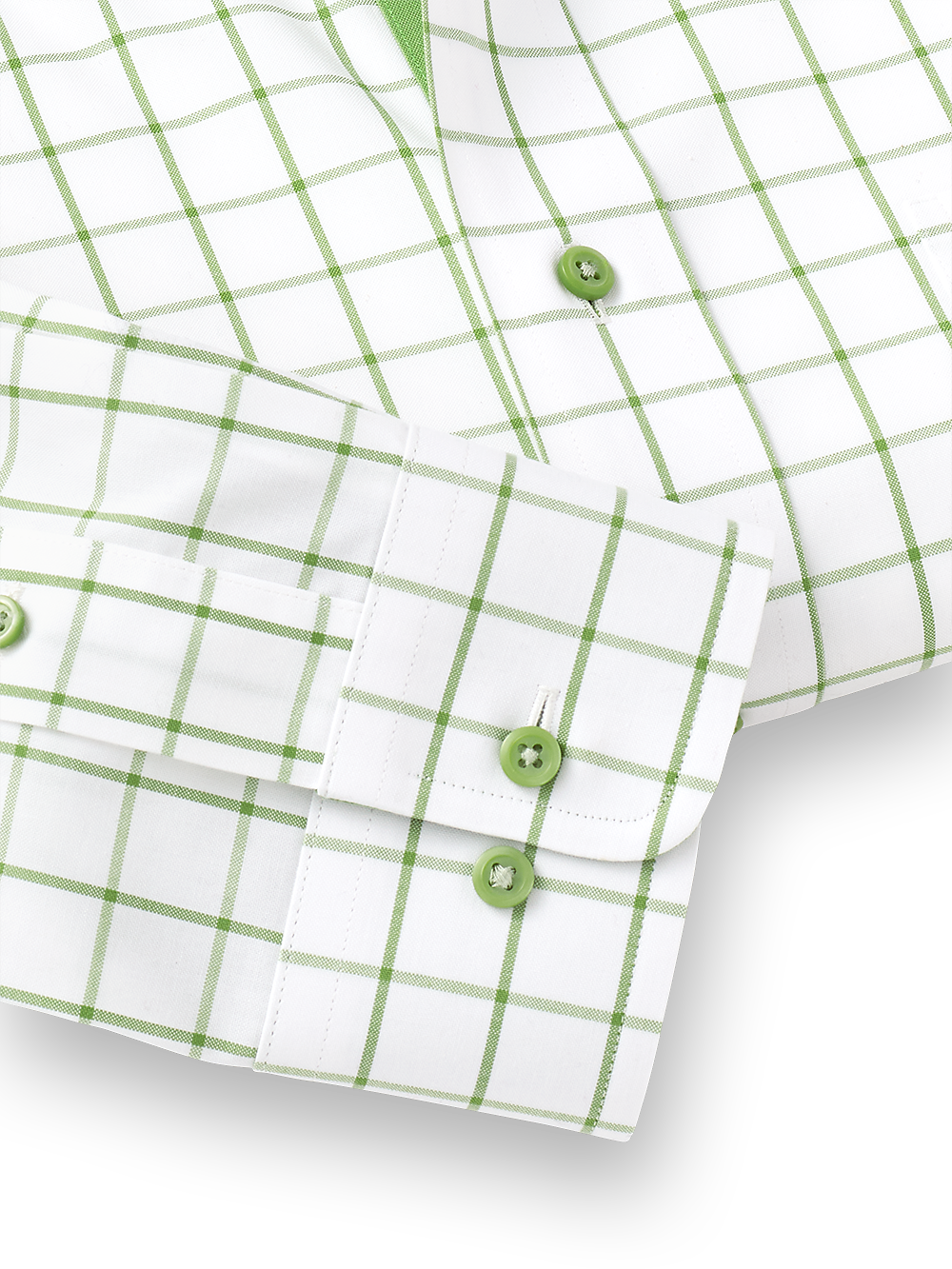 Alternate Image of Comfort Stretch Non-iron Check Dress Shirt With Contrast Trim-4