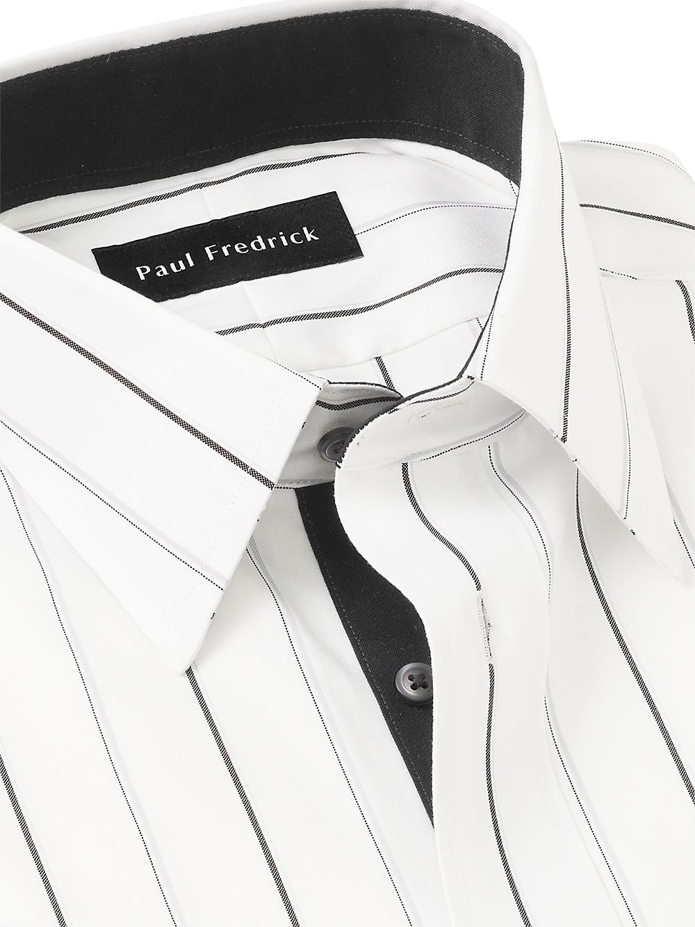 Alternate Image of Non-iron Cotton Stripe Dress Shirt With Contrast Trim-2