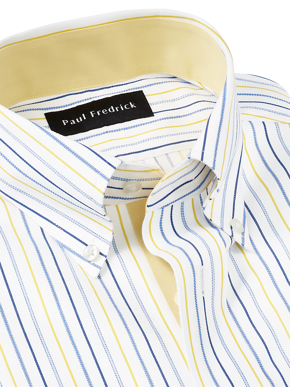 Alternate Image of Non-iron Cotton Stripe Dress Shirt With Contrast Trim-2