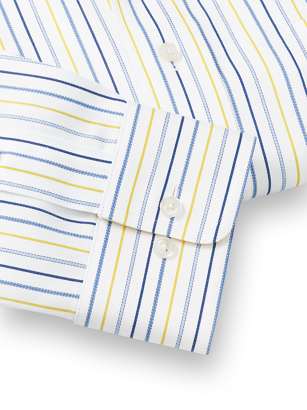 Alternate Image of Non-iron Cotton Stripe Dress Shirt With Contrast Trim-3