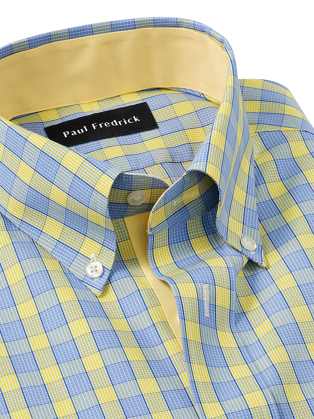 Alternate Image of Non-iron Cotton Check Dress Shirt With Contrast Trim-2