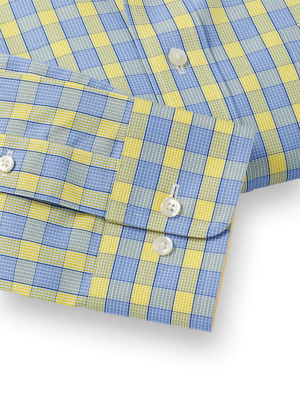 Alternate Image of Non-iron Cotton Check Dress Shirt With Contrast Trim-3