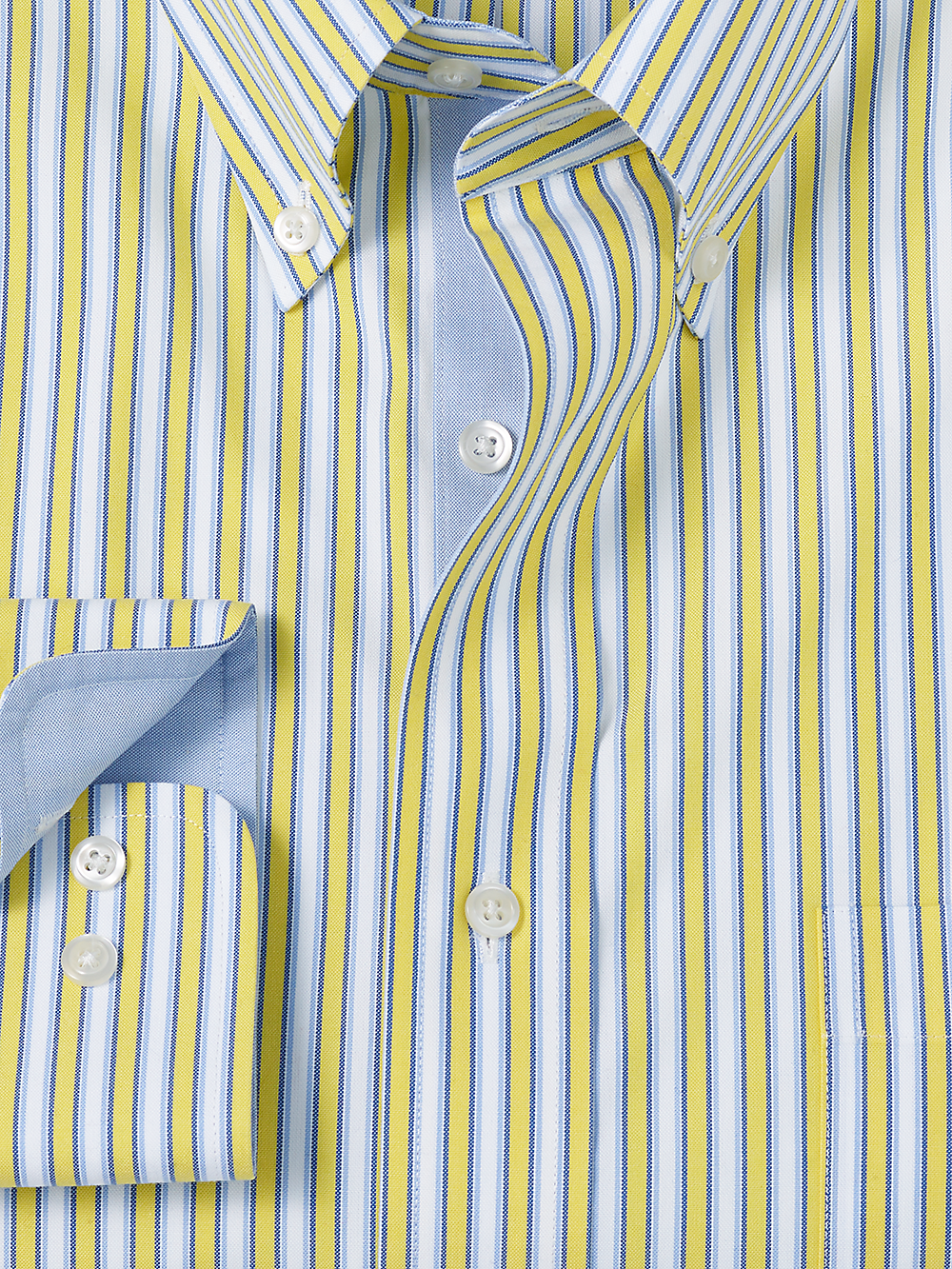 Alternate Image of Non-iron Cotton Stripe Dress Shirt With Contrast Trim-1