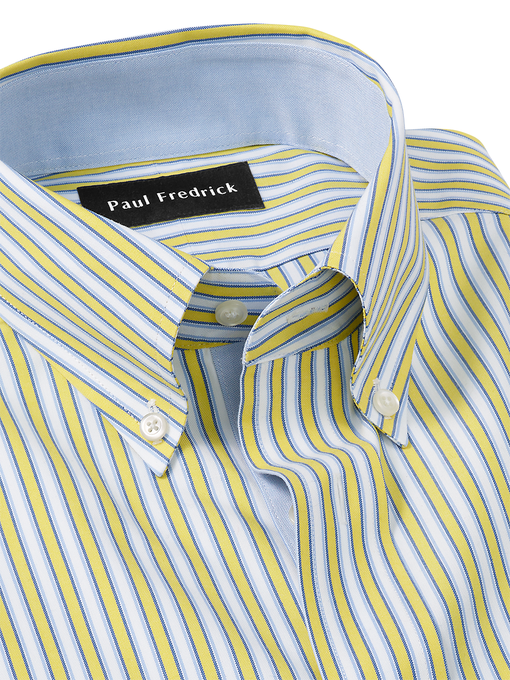 Alternate Image of Non-iron Cotton Stripe Dress Shirt With Contrast Trim-2