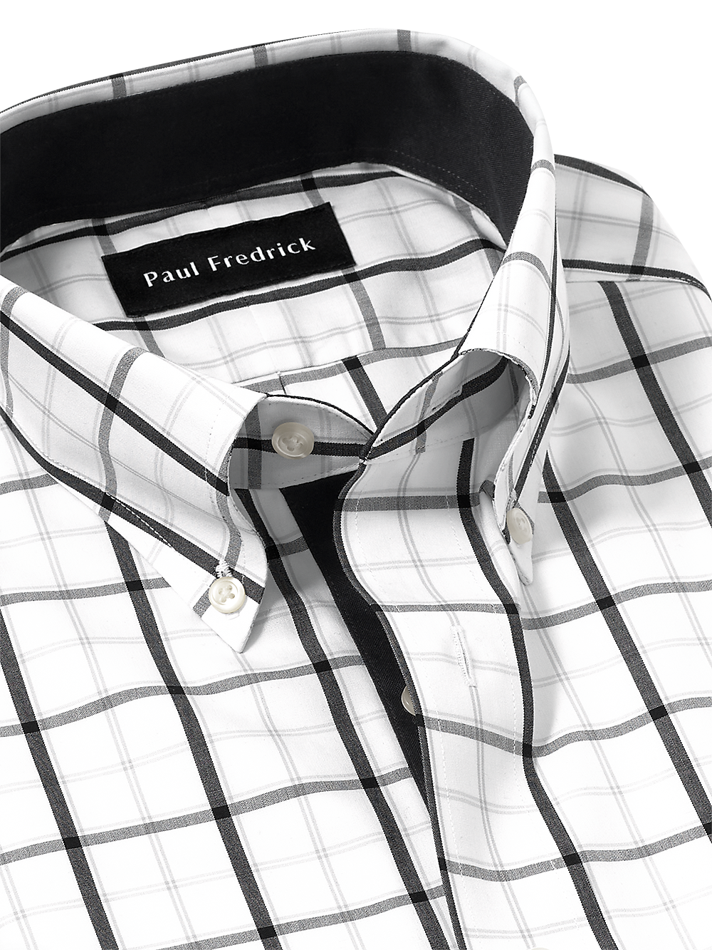 Alternate Image of Non-iron Cotton Check Dress Shirt With Contrast Trim-2