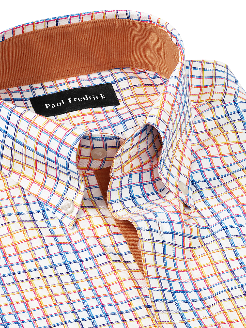 Alternate Image of Non-iron Cotton Check Dress Shirt With Contrast Trim-2