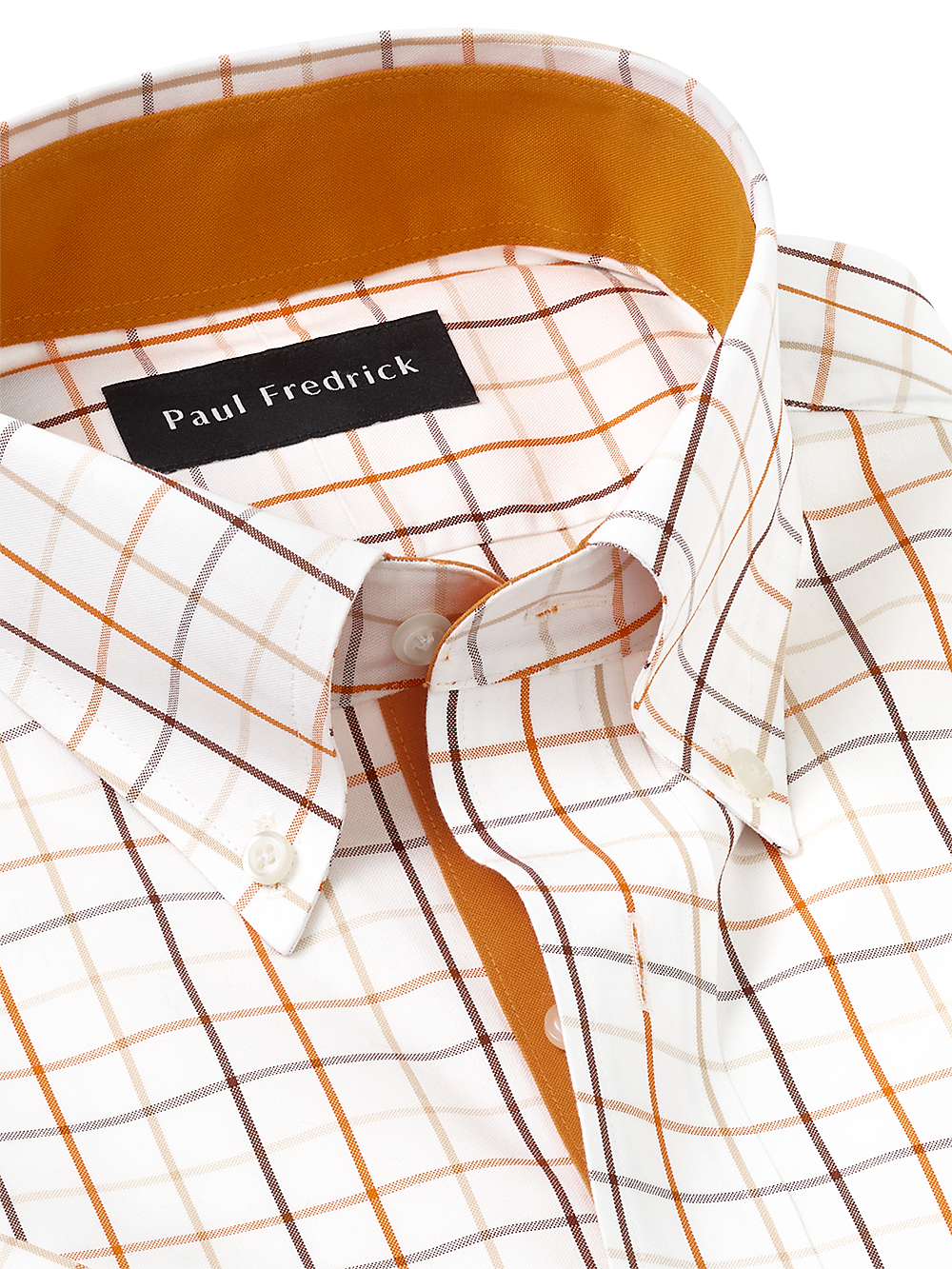 Alternate Image of Non-iron Cotton Check Dress Shirt With Contrast Trim-2